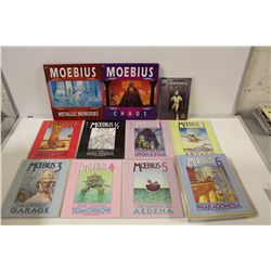 MOEBIUS GRAPHIG NOVEL RUN #0 AND UP. NO DUPLICATE RUN OF 20 BOOKS TOTAL, HIGH GRADE AVERAGE