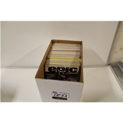 EPIC ILLUSTRATED #1 AND UP. INCLUDES #1 (X9) SOLID MID GRADE AVERAGE, NEAR COMPLETE RUN. LOTS OF