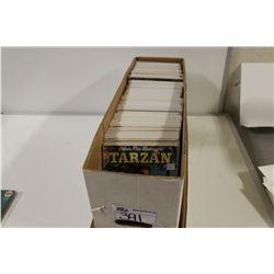 LONG BOX OF TARZAN 1950'S-90'S INCLUDES MANY DELL 10 CENT COVERS. SOLID MID GRADE AVERAGE.