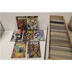 LONG BOX OF MIXED TITLE BACK ISSUES, MANY RAW MULTIPLES. LOTS OF #1'S. HIGH GRADE AVERAGE