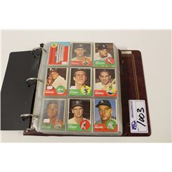 1963 TOPPS BASEBALL PARTIAL SET, INCLUDES ROGER MARIS, YOGI BERRA, STAN MUSIAL, CARL