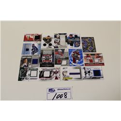 LOT OF 15 NHL AUTHENTIC MEMORABILIA CARDS INCLUDING: M. NASLUND, S. FEDOROV, M. LUCIC, I.