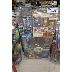 TOY LOT- ASSORTED STAR WARS, SIMPSONS, ETC.  ACTION FIGURES, NEW IN BOX