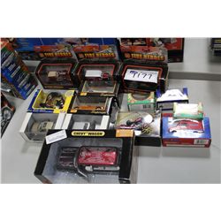 LOT OF ASSORTED 1:24 AND 1:43 SCALE DIE CAST. INCLUDES CORGI, MAISTO AND WEST COAST CHOPPERS