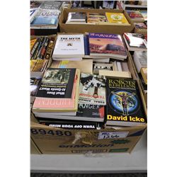 LARGE BOX LOT OF ASSORTED PAPERBACK, MOSTLY UNREAD