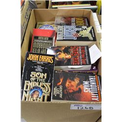 LARGE BOX LOT OF ASSORTED PAPERBACK, MOSTLY UNREAD