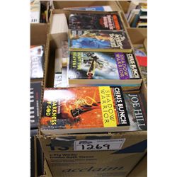 LARGE BOX LOT OF ASSORTED PAPERBACK, MOSTLY UNREAD