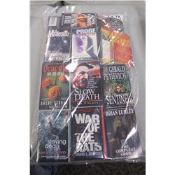 BAGGED LOT OF APPROX. 20 ASSORTED PAPERBACK NOVELS, ALL LIKE NEW AND UNREAD