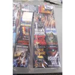 BAGGED LOT OF APPROX. 20 ASSORTED PAPERBACK NOVELS, ALL LIKE NEW AND UNREAD