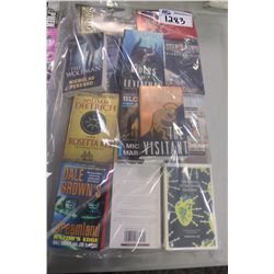 BAGGED LOT OF APPROX. 20 ASSORTED PAPERBACK NOVELS, ALL LIKE NEW AND UNREAD