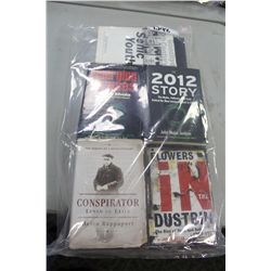 BAGGED LOT OF APPROX. 20 ASSORTED PAPERBACK NOVELS, ALL LIKE NEW AND UNREAD