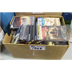 BOX OF ASSORTED DVD'S, MANY SEALED