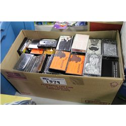 BOX OF ASSORTED CASSETTE TAPES