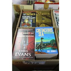 BOX LOT OF ASSORTED PAPERBACK AND HARD COVER BOOKS, MOSTLY NEW