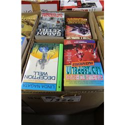 BOX LOT OF ASSORTED PAPERBACK AND HARD COVER BOOKS, MOSTLY NEW
