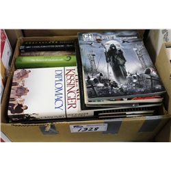 BOX LOT OF ASSORTED PAPERBACK AND HARD COVER BOOKS, MOSTLY NEW