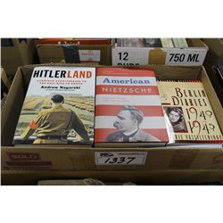 BOX LOT OF ASSORTED PAPERBACK AND HARD COVER BOOKS, MOSTLY NEW