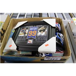 BOX LOT OF ASSORTED NHL, GRETZKY MEMORABILIA PLUS VINTAGE DELL SPORTS ALBUMS