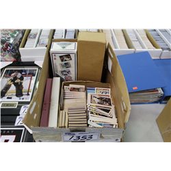 BOX OF ASSORTED 90'S BASEBALL AND HOCKEY CARDS