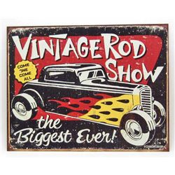 7773 -VINTAGE ROD SHOW METAL SIGN