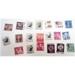 6332 -  LOT OF 20 VINTAGE US POSTAGE STAMPS