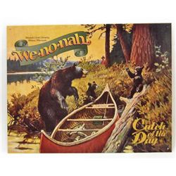 7708 - WENONAH CANOE COMPANY WINONA MINNESOTA  METAL SIGN