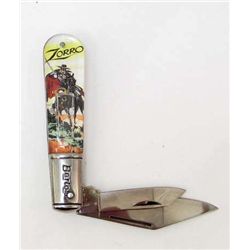 7885 - NOVELTY CUTLERY ZORRO BARLOW KNIFE - HEROES OF THE SILVER SCREEN SERIES