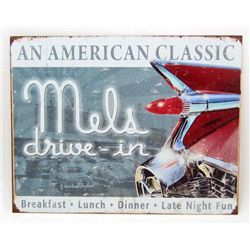 7732 - AN AMERICAN CLASSIC MELS DRIVE - IN  METAL SIGN