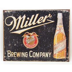 7743 - MILLER BREWING COMPANY METAL SIGN