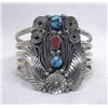 Image 4 : Navajo German Silver Turquoise Bracelets, 1 by Roger Skeet