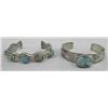 Image 2 : Navajo Turquoise & Sterling Bracelets, 1 by Tom Willeto