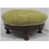Antique Velvet on Walnut Wooden Footstool