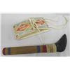 Plains Indian Obsidian Knife & Parfleche Pouch