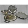 Image 1 : Silverplate Trays & Bowl