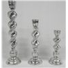 Image 2 : Set of 3 Metal Candlestick Holders