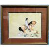 Image 1 : Navajo Artist Matted and Framed Print - Jerry Lee