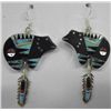 Image 1 : Zuni Bear Earrings by David Othole