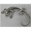 Image 1 : Navajo Sterling Sandcast Lizard Pin- F.L. Begay