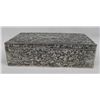 Image 2 : Antique Velvet Lined Embossed Metal Trinket Box
