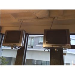 2 TOSHIBA TELEVISIONS WITH WALL MOUNTS