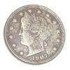 Image 1 : 1907 LIBERTY "V" NICKEL RED BOOK VALUE IS $25.00+ *NICE EARLY VERY FINE GRADE*!!