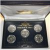 Image 1 : 1999 US STATE QUARTER COLLECTION INCLUDES DE/PA/CT/NJ/GA *COMES IN ORIGINAL DISPLAY BOX*!!