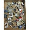 Image 1 : JACK POT LOT: ASSORTED WATCHES, LAPEL PINS, BRASS