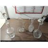 Image 1 : LOT 4 VINTAGE CRYSTAL GLASS ROMANIAN DECANTERS &