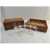 Image 1 : LOT 3 ITEMS: NICE CEDAR JEWELRY BOX, RING PEXIGLAS