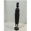 Image 1 : VINTAGE EBONY AFRICAN CARVED TRIBESWOMAN: MADE IN