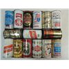 Image 1 : LOT 15 VINTAGE BEER CANS: FLAT TOP, PULL TAB: