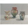 Image 1 : LOT 3 VINTAGE HULL POTTERY VASES: 407-7, 128-4.75,