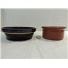 Image 1 : LOT 2 VINTAGE POTTERY: 1 7.5"D WELLER BOWL & 10"D