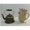Image 1 : LOT 2 MIXED VINTAGE ITEMS: COPPER COFFEE POT &